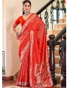 Red Traditional Party Wear Viscose Paithani Meenakari Saree