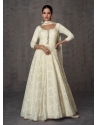Classy Off White Real Georgette Party Wear Anarkali Suit