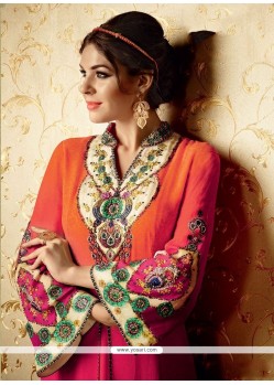 Flawless Embroidered Work Multi Colour Designer Suit