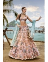 Lustrous Baby Pink Party Wear Heavy Wedding Designer Lehenga Choli