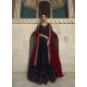 Navy Blue Designer Heavy Party Wear Gown With Maroon Dupatta