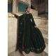 Dark Green Heavy Party Wear Gown With Dupatta