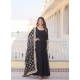 Perfect Black Readymade Heavy Party Wear Gown With Dupatta