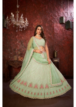 Green Indian Wedding Heavy Designer Lehenga Choli