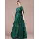 Dark Green Party Wear Readymade Heavy Designer Gown