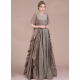 Taupe Party Wear Readymade Heavy Designer Gown