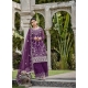 Purple Heavy Designer Pure Butterfly Net Palazzo Suit
