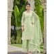 Classy Sea Green Heavy Designer Pure Butterfly Net Palazzo Suit