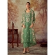 Awesome Green Embroidered Party Wear Straight Suit