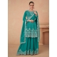 Magical Aqua Mint Premium Chinnon Silk Heavy Designer Suit