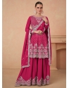 Eyeful Rani Pink Premium Chinnon Silk Heavy Designer Suit