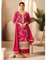 Attractive Rani Heavy Premium Chinnon Designer Straight Suit