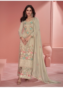 Pink & beige designer salwar kameez by madhubala