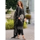 Black Organza Salwar Suit With Embroidered And Sequins Work