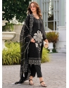 Black Organza Salwar Suit With Embroidered And Sequins Work