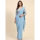 Aqua Blue Georgette Classic Sari