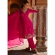 Rani Georgette Embroidered Work Salwar Suit For Engagement