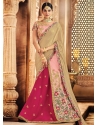 Radiant Pink Raw Silk Classic Sari With Embroidered Sequins And Thread Work