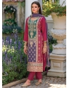Pink Chinon Embroidered Work Salwar Suit For Women