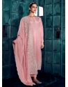 Embroidered And Sequins Work Silk Pakistani Salwar Suit In Pink For Ceremonial