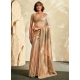 Beige Khadi Silk Contemporary Sari