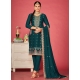 Rama Vichitra Silk Embroidered Work Trendy Suit For Ceremonial