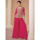 Chinon Readymade Salwar Suit In Pink