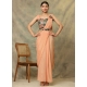 Peach Shimmer Embroidered And Sequins Work Trendy Saree