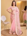 Pink Silk Designer Saree