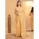 Sequins Work Organza Designer Saree In Gold