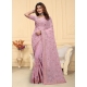 Pink Georgette Embroidered And Resham Work Contemporary Saree For Ceremonial