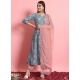 Multi Colour Rayon Print Work Salwar Suit For Women