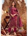 Cotton Lawn Trendy Suit In Rani