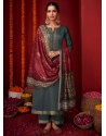 Grey Viscose Embroidered Work Trendy Suit For Ceremonial