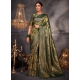 Dashing Green Kanjivaram Silk Classic Sari With Woven Work