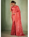 Red Woven Work Kanjivaram Silk Trendy Saree