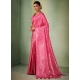 Pink Kanjivaram Silk Classic Saree With Woven Work For Women