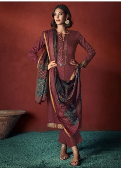Viscose Salwar Suit With Embroidered Work