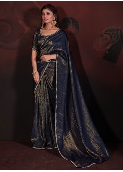 Chiffon Contemporary Sari With Zircon Work
