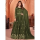 Green Art Silk Embroidered Work Salwar Suit