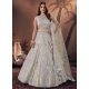 Off White Net Embroidered Sequins And Thread Work Lehenga Choli