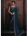 Chiffon Contemporary Sari With Zircon Work