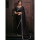 Black Zircon Work Chiffon Classic Sari