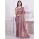 Zircon Work Organza Trendy Saree In Pink