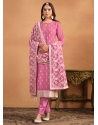 Faux Georgette Salwar Suit In Pink