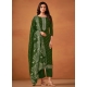 Embroidered Work Georgette Salwar Suit In Green