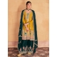 Green And Yellow Chinon Embroidered Work Salwar Suit