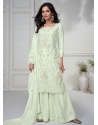 Green Chinon Embroidered Work Salwar Suit For Women