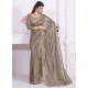 Organza Classic Saree In Beige