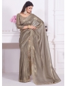 Organza Classic Saree In Beige